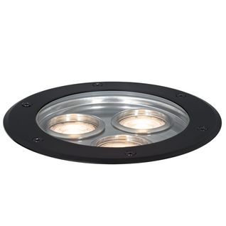 Spot De Sol Moderne Noir 3 Lumières Ip65 - Tribus