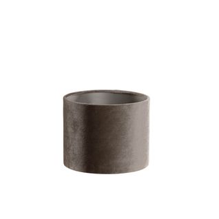 Abat-jour En Velours Taupe 18/18/14