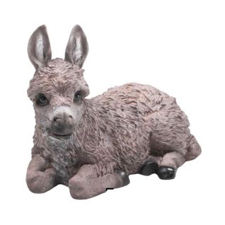 Petit Ane Décoratif En Résine Allongé