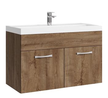 Meuble De Salle De Bain Paso 01 80 X 40 Cm Lavabo Chene Marron – Armoire De Rangement