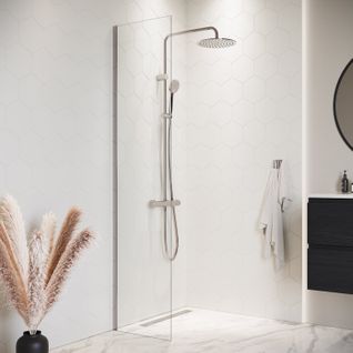 Paroi De Douche Florida - 40 X 200 Cm - Chrome