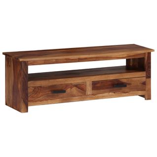 Meuble TV 118x30x40 Cm Bois Massif
