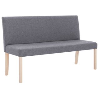 Banc 139,5 Cm Gris Clair Polyester
