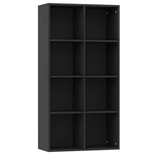 Bibliothèque/buffet Noir 66x30x130 Cm Bois Contreplaqué