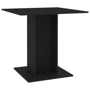Table à Manger Noir 80x80x75 Cm Bois Contreplaqué