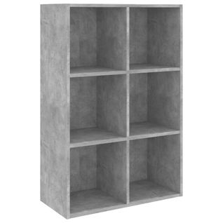 Bibliothèque/buffet Gris Béton 66x30x98 Cm Bois Contreplaqué