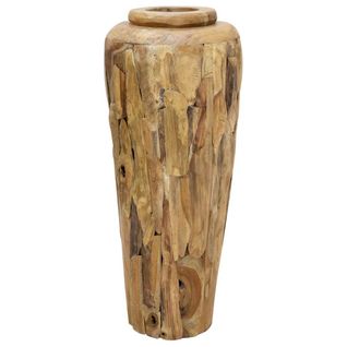 Vase De Décoration 40 X 100 Cm Bois De Teck Solide