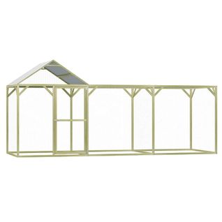 Cage à Poules Avec Plateau Amovible Pour Fermette Jardin 4,5x1,5x2 M (170740+170748)