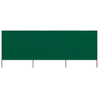Paravent 3 Panneaux Tissu 400 X 80 Cm Vert