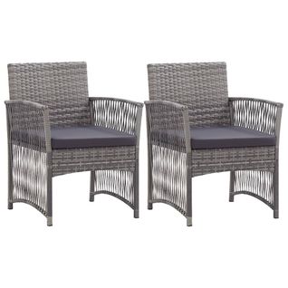 Fauteuils De Jardin Coussins Lot De 2 Anthracite Résine Tressée