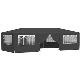Tente De Réception Et Parois Latérales 4x9 M Anthracite 90 G/m²