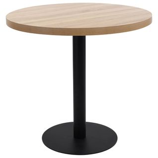 Table De Bistro Marron Clair 80 Cm Mdf
