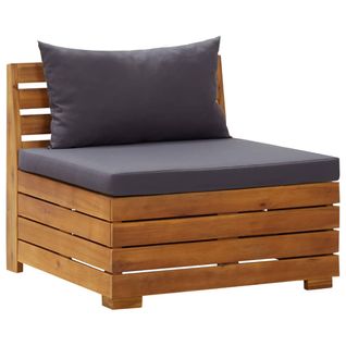 Canapé Central Sectionnel 1 PC Et Coussins Bois D'acacia Massif