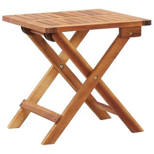 Table Pliable De Jardin - 40x40 Cm - Marron Foncé