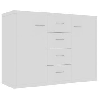 Vidaxl Buffet Avec Tiroirs Blanc 88x30x65 Cm Bois D'ingénierie Armoire Meuble De Rangement Chambre