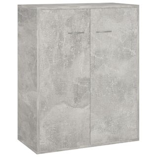 Buffet Gris Béton 60x30x75 Cm Bois Contreplaqué