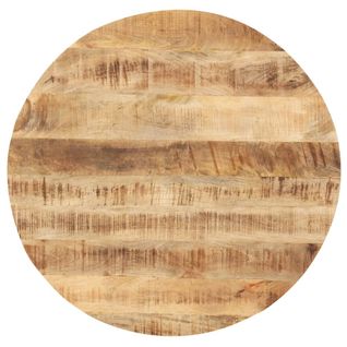 Dessus De Table Bois De Manguier Solide Rond 25-27 Mm 80 Cm