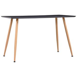 Table De Salle À Manger Gris Et Chêne 120x60x74 Cm Mdf