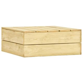 Table Basse De Jardin 75 X 75 X 31 Cm En Pin Imprégné, Table De Patio Rustique