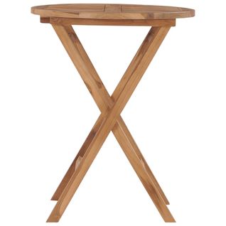 Table Pliable De Jardin Ronde - Ø60 Cm - Noir