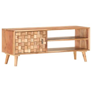 Meuble TV 100x30x40 Cm Bois D'acacia Massif