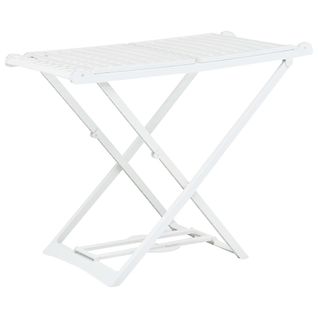 Étendoir à Linge Pliable Blanc Plastique