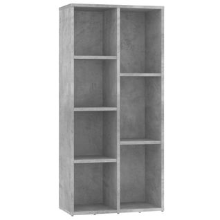 Bibliothèque Gris Béton 50x25x106 Cm Bois D’ingénierie