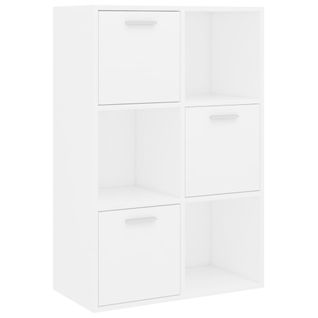Armoire De Rangement Blanc 60x29,5x90 Cm Bois Contreplaqué