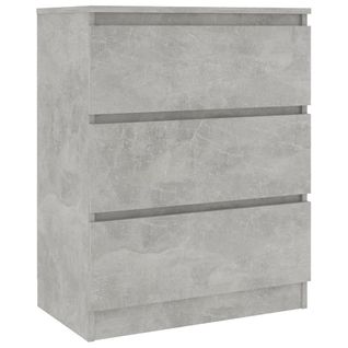 Buffet Gris Béton 60x35x76 Cm Bois Contreplaqué