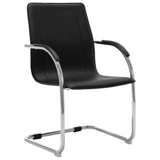 Chaise De Bureau Cantilever Noir Simili