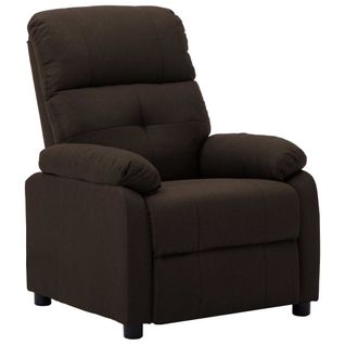 Fauteuil Inclinable Marron Foncé Tissu