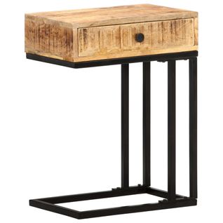 Table D'appoint En Forme D'u 45x30x61cm Bois De Manguier Massif