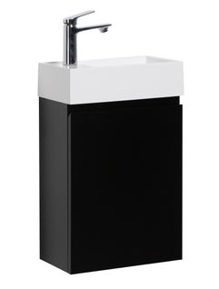 Meuble Lave-mains Angela 40 X 22 Cm Noir Mat