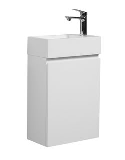 Meuble Lave-mains Angela 40 X 22 Cm Blanc Mat