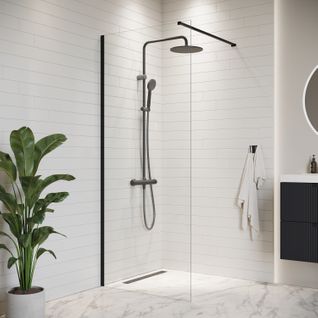 Paroi De Douche Florida - 70 X 200 Cm - Noir