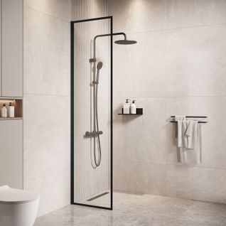 Paroi De Douche Georgia - 40 X 200 Cm - Noir