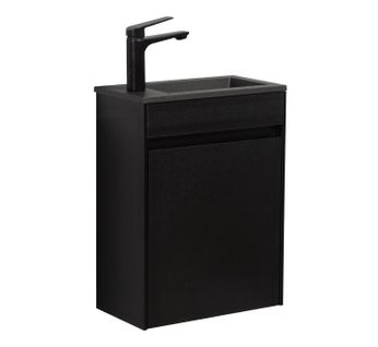 Meuble Lave-Mains Sinta 40 X 22 Cm - Noir Lavabo Noir