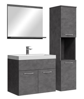 Meuble De Salle De Bain Montreal 60 Cm Lavabo Matera   Armoire De Rangement Meuble Lavabo Evier