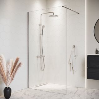 Paroi De Douche Florida - 140 X 200 Cm - Chrome