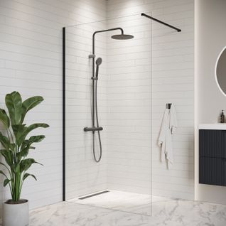 Paroi De Douche Florida - 140 X 200 Cm - Noir