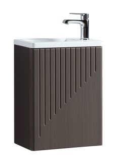 Meuble Lave-Mains De Salle De Bain Faro 40 X 22 Cm - Chêne Brun