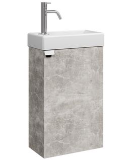Meuble Lave Mains Apollo Gris Béton 40x22 Cm Meuble De Rangement Meuble D'évier