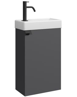 Meuble Lave Mains Apollo Anthracite 40x22 Cm Meuble De Rangement Meuble D'évier