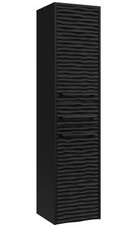 Colonne De Rangement Etna Suspendu Avec 1 Tiroir 30 X 35 X 130 Cm - Noir Mat