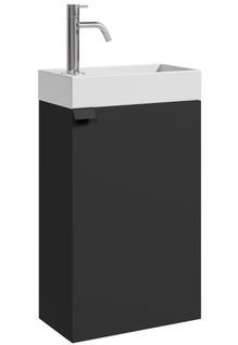 Meuble Lave-Mains Apollo 40x22 Cm - Noir Mat