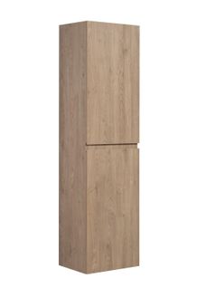 Meuble De Salle De Bain Angela 40 X 35 X 170 Cm   Chêne Châtaignier   Meuble Colonne Suspendu Avec