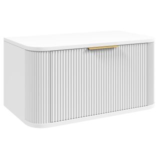 Meuble Sous Vasque Romero 80 Cm   Blanc   Meuble De Salle De Bain Avec 1 Tiroir