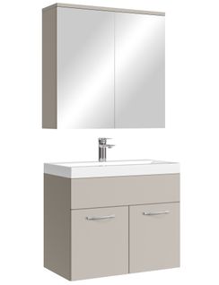 Meuble De Salle De Bain Montreal 01 60 Cm – Cashmere– Meuble Avec Miroir Armoire
