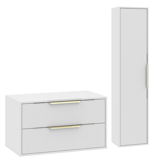 Meuble Sous Vasque Rimini 80 Cm   Blanc    Meuble De Salle De Bain Avec Colonne
