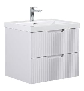 Meuble De Salle De Bain Thermis 60 Cm   Blanc   Meuble De Salle De Bain Avec Lavabo